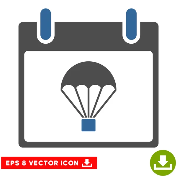 Paracaídas Calendario Día Vector Eps Icono — Vector de stock
