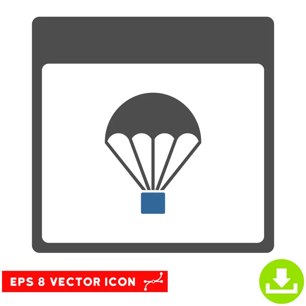 Fallschirm Kalender Seite Vektor eps Symbol — Stockvektor