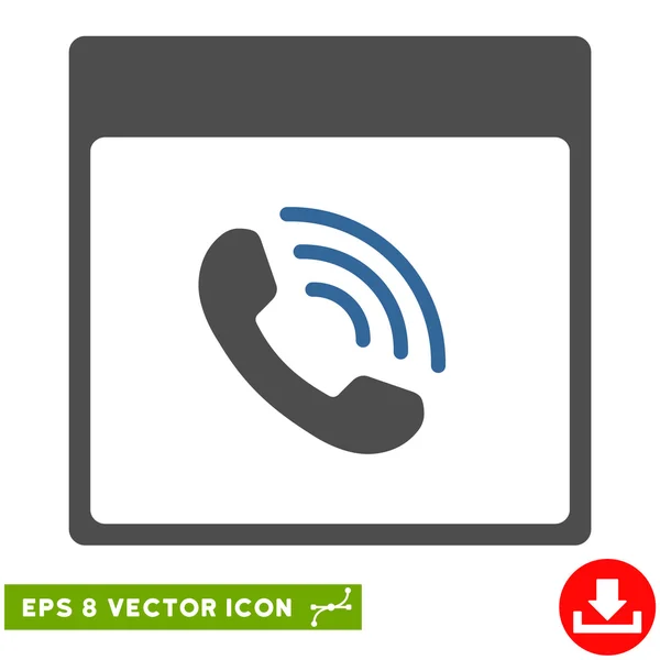 Calendario de llamadas telefónicas Página Vector Eps Icon — Vector de stock