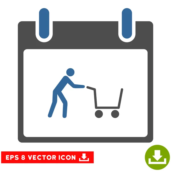 Carro de la compra Calendario Día Vector Eps Icono — Vector de stock