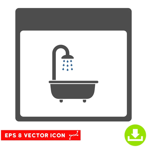 Duschbad Kalender Seite Vektor eps Symbol — Stockvektor