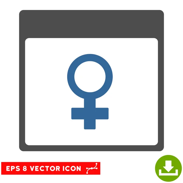 Wenus kobieta Symbol kalendarza stronę wektor Eps ikona — Wektor stockowy