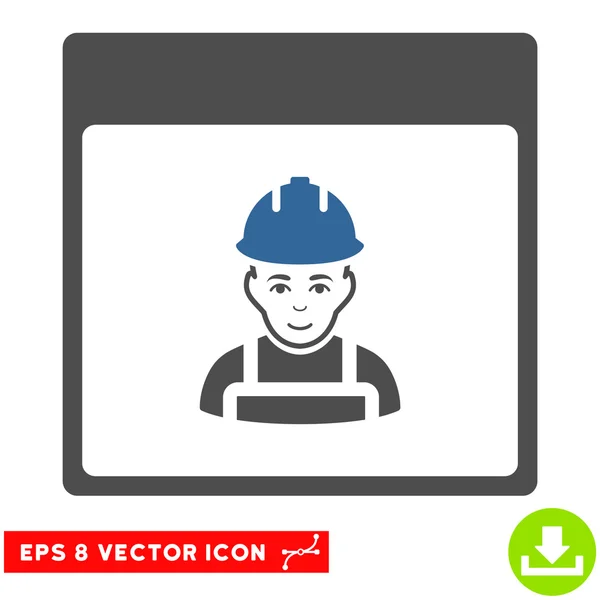 Arbeiter Kalender Seite Vektor eps Symbol — Stockvektor