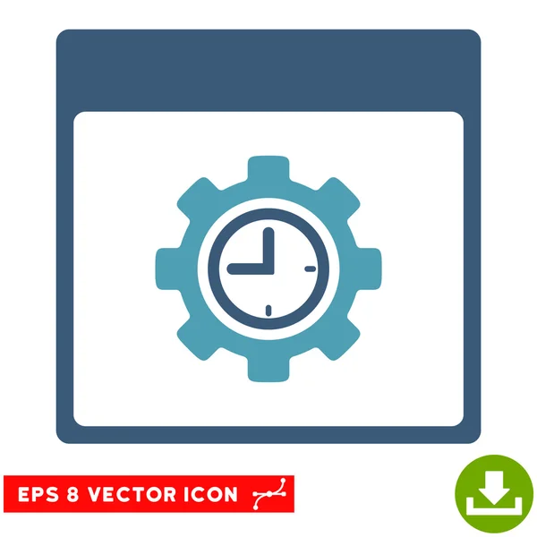 Uhr Konfiguration Gang Kalenderseite Vektor eps Symbol — Stockvektor