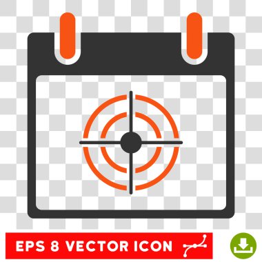 Bullseye takvim gün Eps vektör simgesi