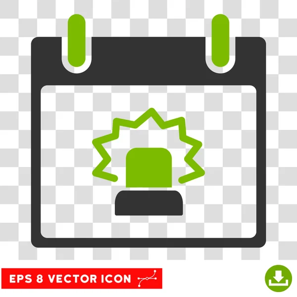 Alerta Calendario Día Eps Vector icono — Vector de stock