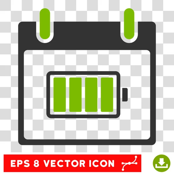 Calendrier de la batterie Jour Eps Icône vectorielle — Image vectorielle