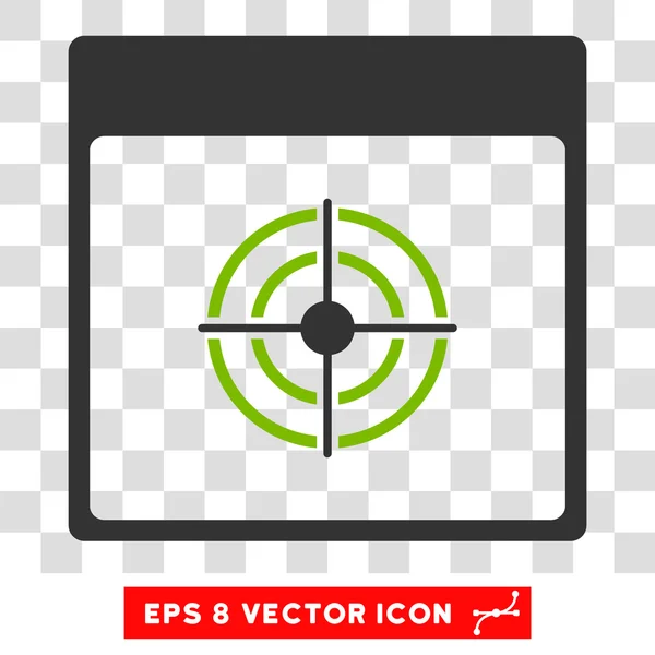 Bullseye Kalenderseite eps Vektor-Symbol — Stockvektor