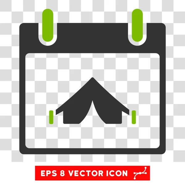 Camping Calendário Dia Eps Vector Icon — Vetor de Stock