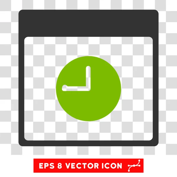 Clock Calendar Page Eps Vector Icon — Stock Vector