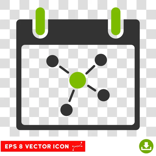 Conexiones Calendario Día Eps Vector Icono — Vector de stock