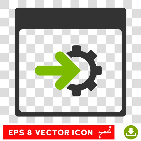 Cog Integración Calendario Página Eps Vector Icono — Vector de stock