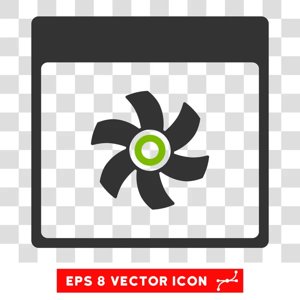 Fan Calendar Page Eps Vector Icon — Stock Vector