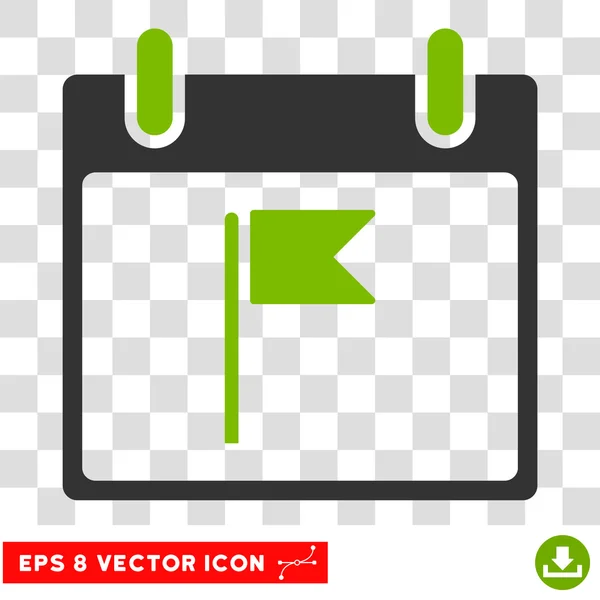 Flagge Kalender Tag eps Vektor-Symbol — Stockvektor