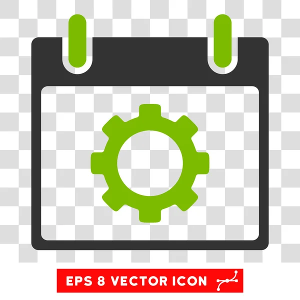 Opciones de engranaje Calendario Día Eps Vector Icono — Vector de stock