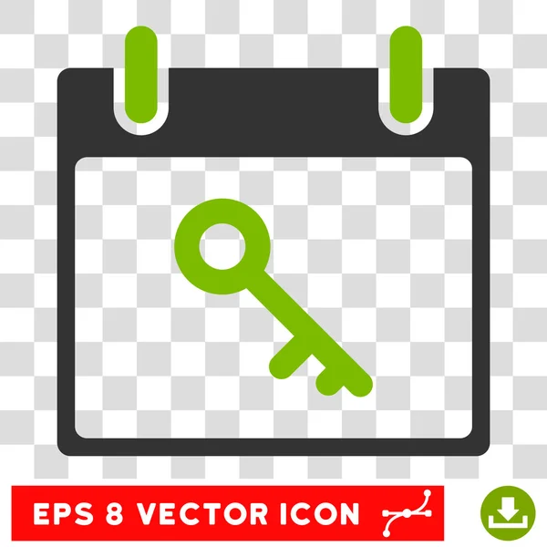 Key Calendar Day Eps Vector Icon — Stock Vector