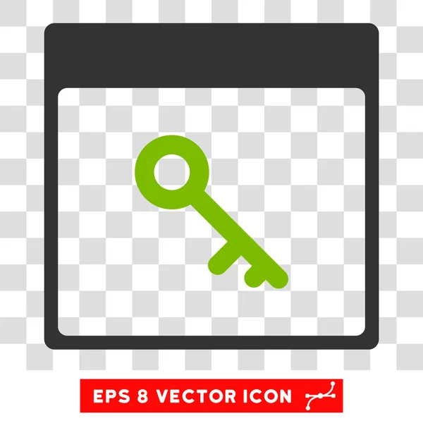 Schlüssel Kalenderseite eps Vektor-Symbol — Stockvektor
