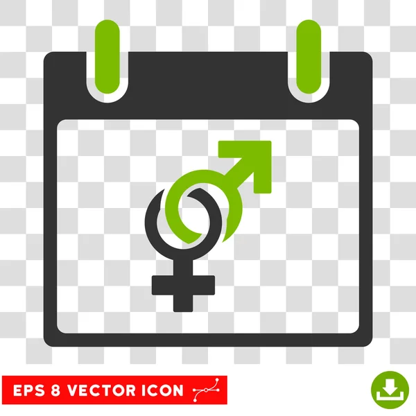 Marriage Calendar Day Eps Vector Icon — Stock Vector