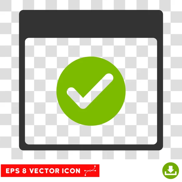 Ok Calendario Día Eps Vector Icono — Vector de stock