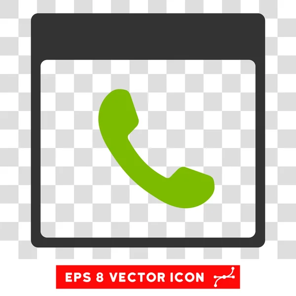 Telefon Kalenderseite eps Vektor-Symbol — Stockvektor