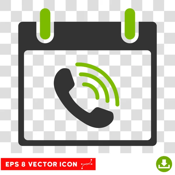Phone Call Calendar Day Eps Vector Icon — Stock Vector