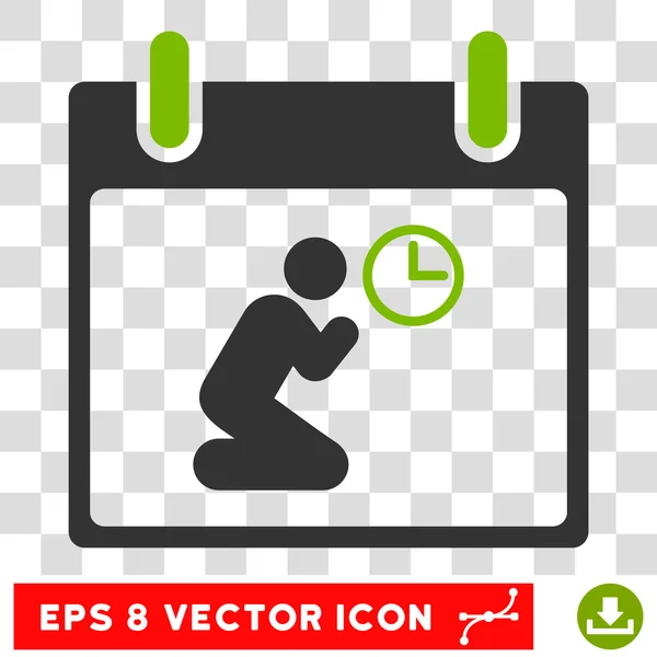 Tiempo de Oración Calendario Día Eps Vector Icono — Vector de stock