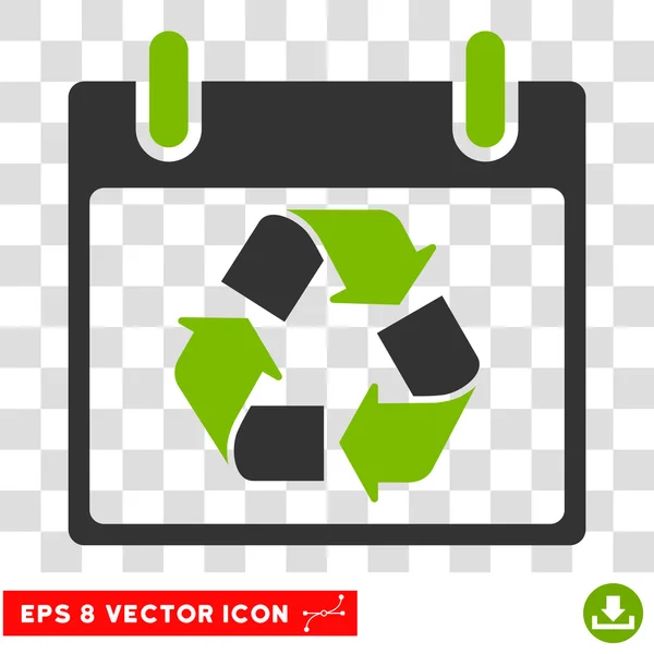 Dia de calendário de reciclagem Eps Vector Icon — Vetor de Stock