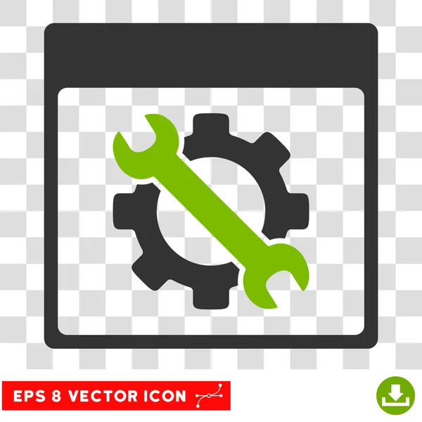 Configuración Herramientas Calendario Página Eps Vector Icono — Archivo Imágenes Vectoriales