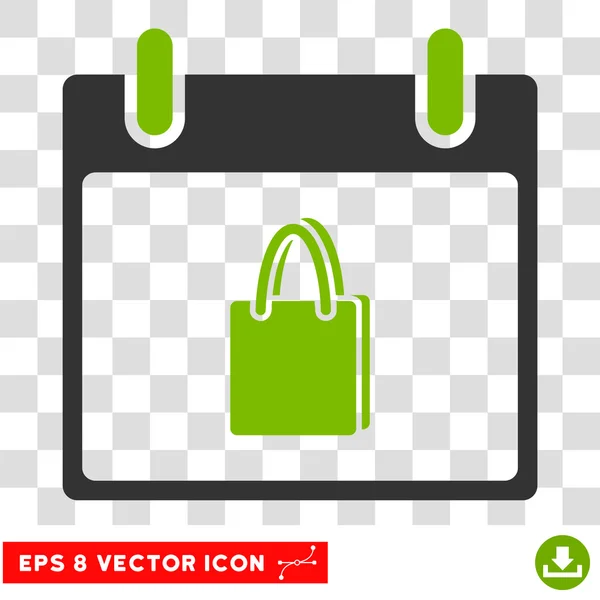 Shopping Bag Calendar Day Eps Vector Icon — Stock Vector