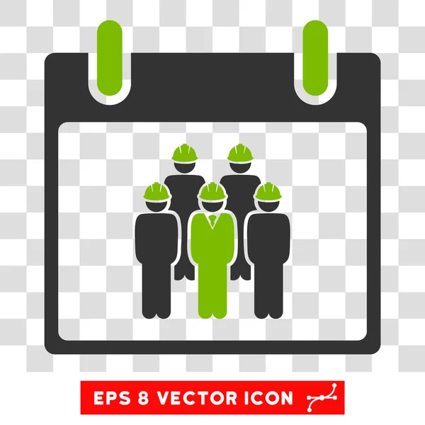 Staff Calendar Day Eps Vector Icon — Stock Vector