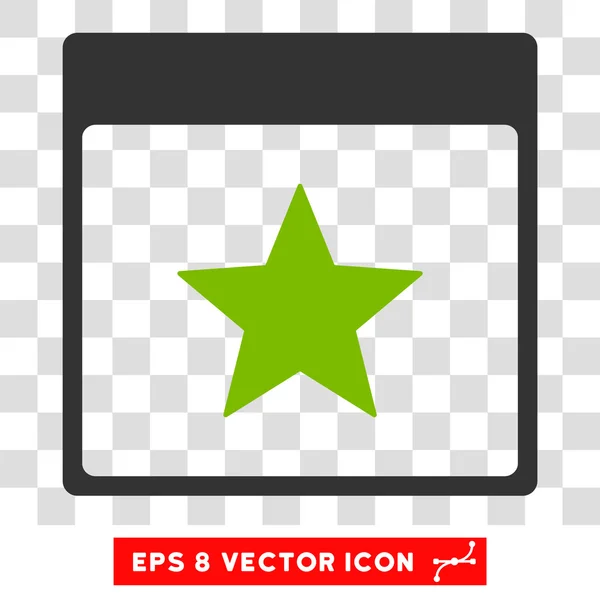 Star Calendar Page Eps Vector Icon — Stock Vector