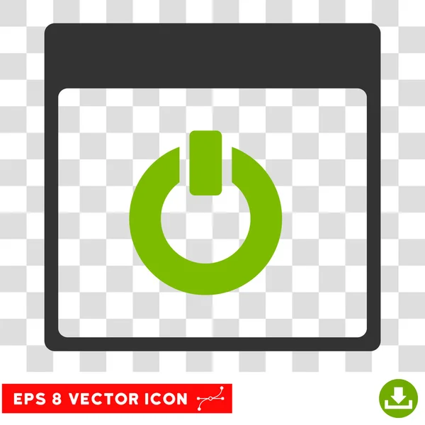 Switch On Calendar Page Eps Vector Icon — Stock Vector