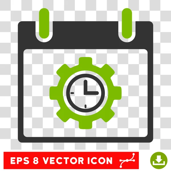 Time Gear Calendar Day Eps Vector Icon — Vector de stoc
