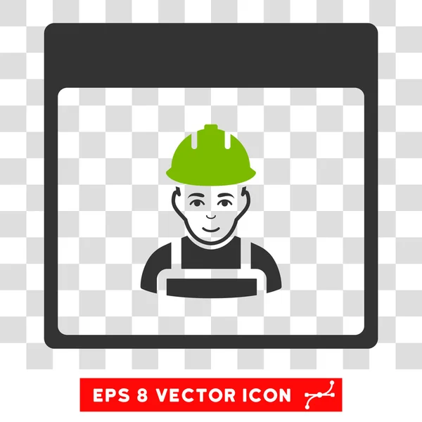 Página de Calendário do Trabalhador Eps Vector Icon — Vetor de Stock