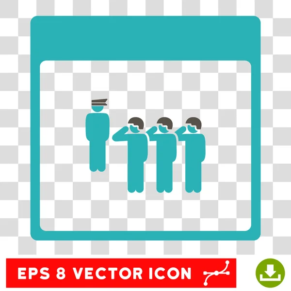 Calendrier de l'escouade de l'armée Page Eps Vector Icon — Image vectorielle