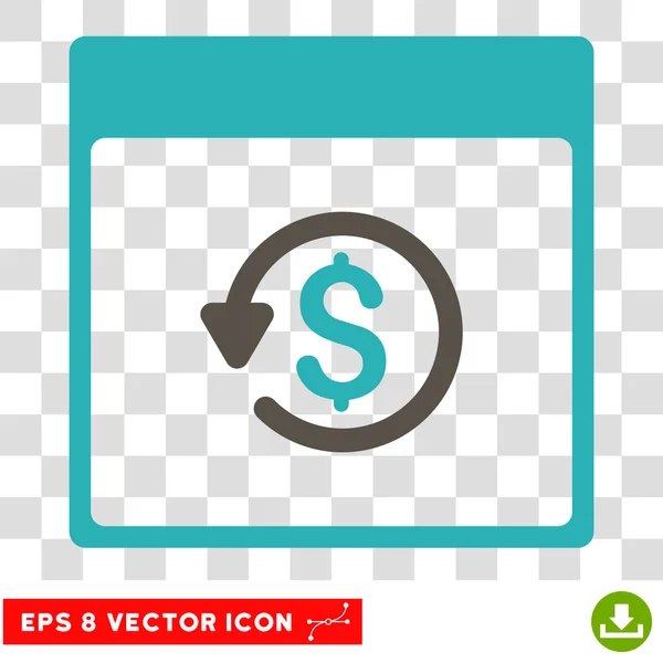 Chargeback Kalenderseite eps Vektor-Symbol — Stockvektor