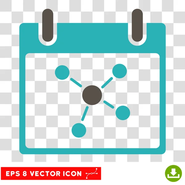 Conexões Calendário Dia Eps Vector Icon — Vetor de Stock