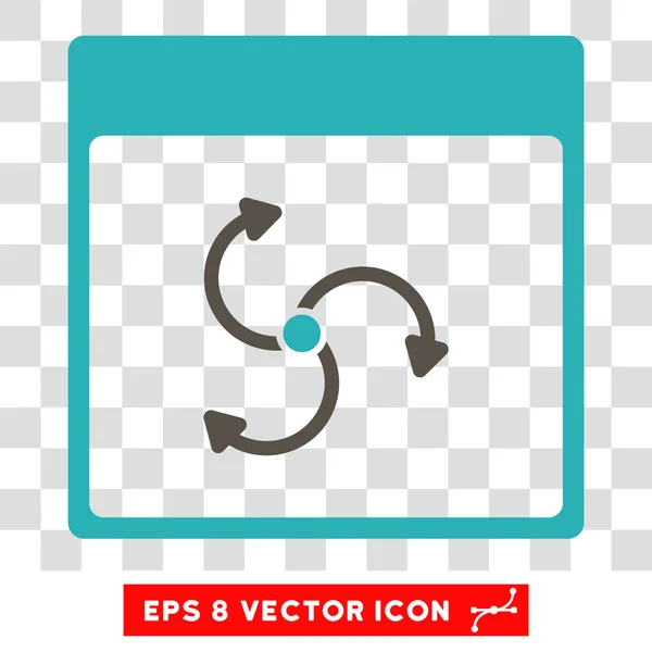 Cyclone Calendar Page Eps Vector Icon — Stock Vector