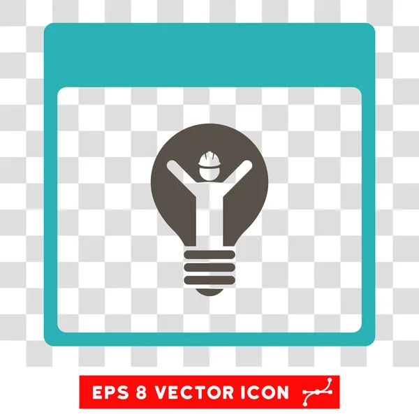 Elektriker Kalenderseite eps Vektor-Symbol — Stockvektor