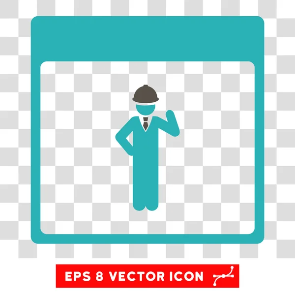 Engineer Calendar Page Eps Vector Icon — Stock Vector