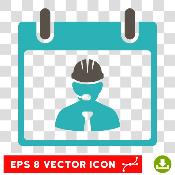Engenheiro Calendário Página Eps Vector Icon — Vetor de Stock