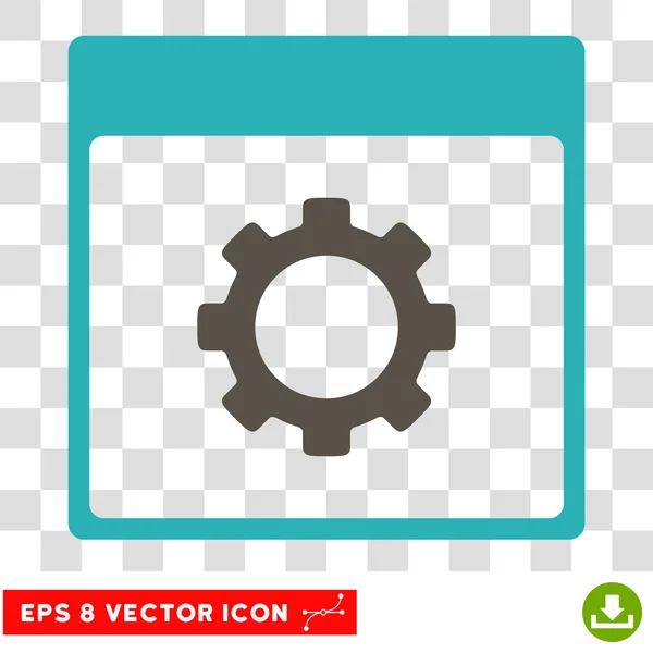 Gear alternativ kalender sida Eps vektor symbol — Stock vektor