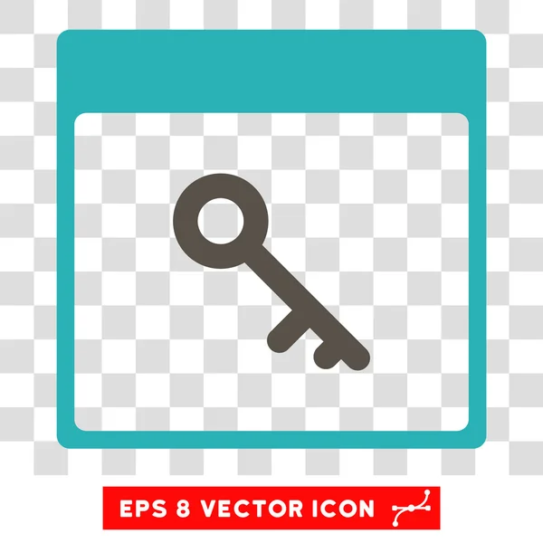 Página de calendário chave Eps Vector Icon — Vetor de Stock