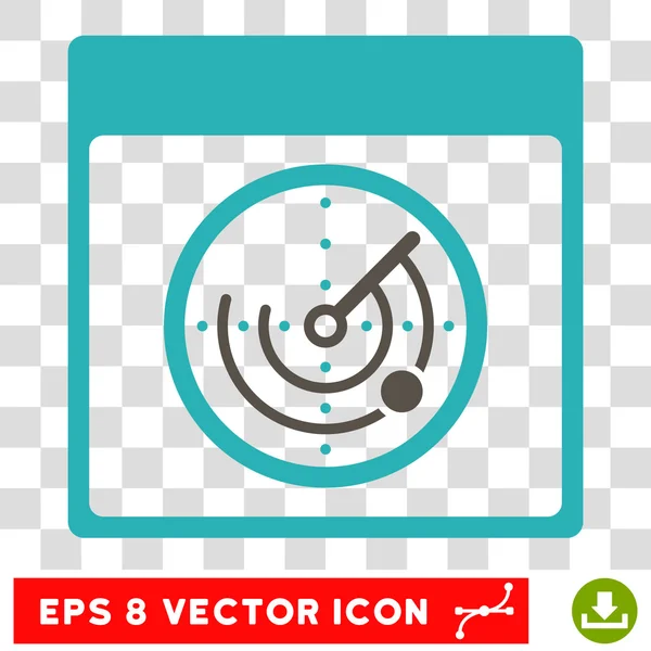Página de calendário de radar Eps Vector Icon — Vetor de Stock