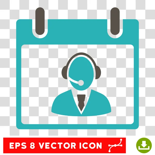 Recepção Operador Calendário Dia Eps Vector Icon — Vetor de Stock