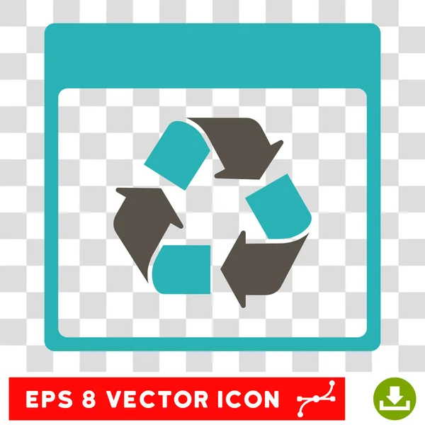 Recycle Calendar Page Eps Vector Icon — Stock Vector