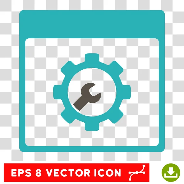 Ferramentas de Configuração Página de Calendário Eps Vector Icon —  Vetores de Stock