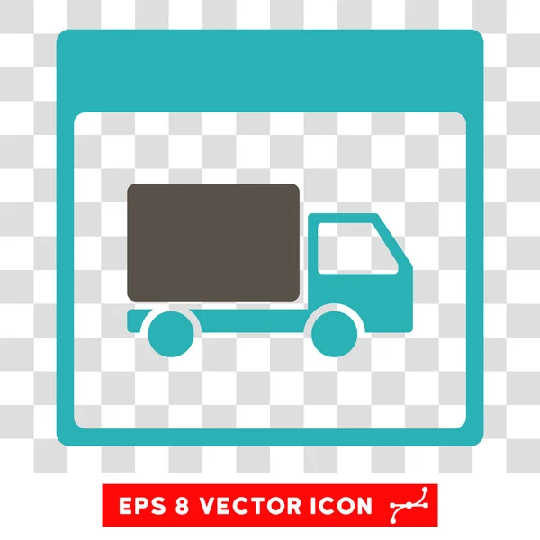 Versand LKW Kalenderseite eps Vektor Symbol — Stockvektor