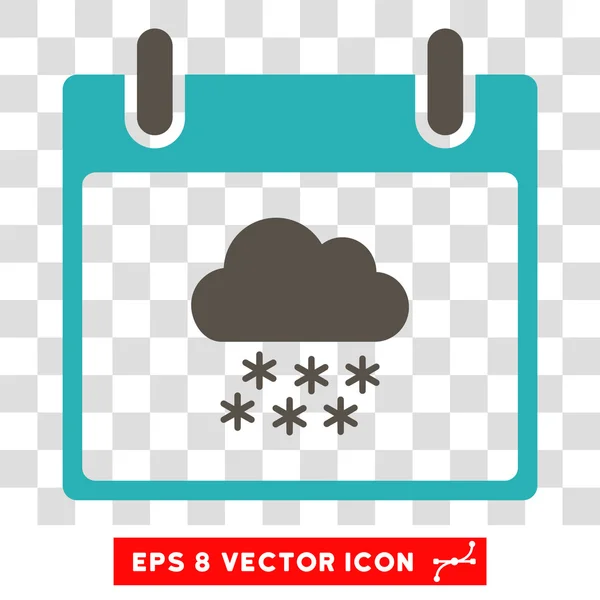 Neve nuvem calendário dia Eps vetor ícone — Vetor de Stock