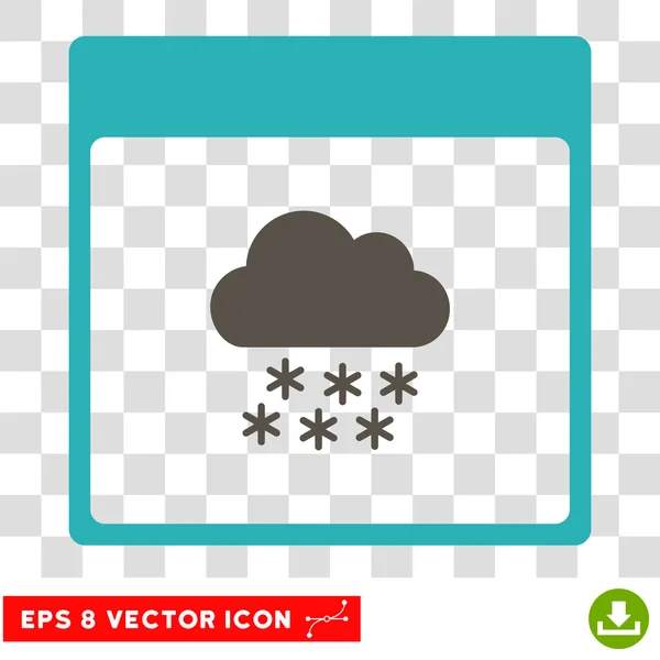 Nube de nieve Calendario Página Eps Vector Icono — Vector de stock